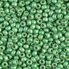 Miyuki rocailles Perlen 8/0 - Matted duracoat galvanized mint 8-4214F